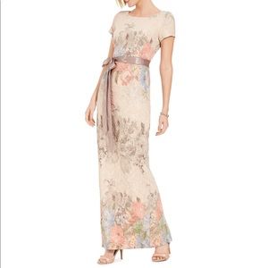 Adrianna Papell Floral Print Column Gown - NWT